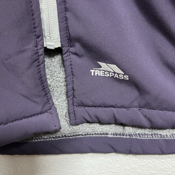 Trespass Purple Women's S Long Softshell Jacket Hooded Fleece Lined Waterproof - Picture 5 of 10